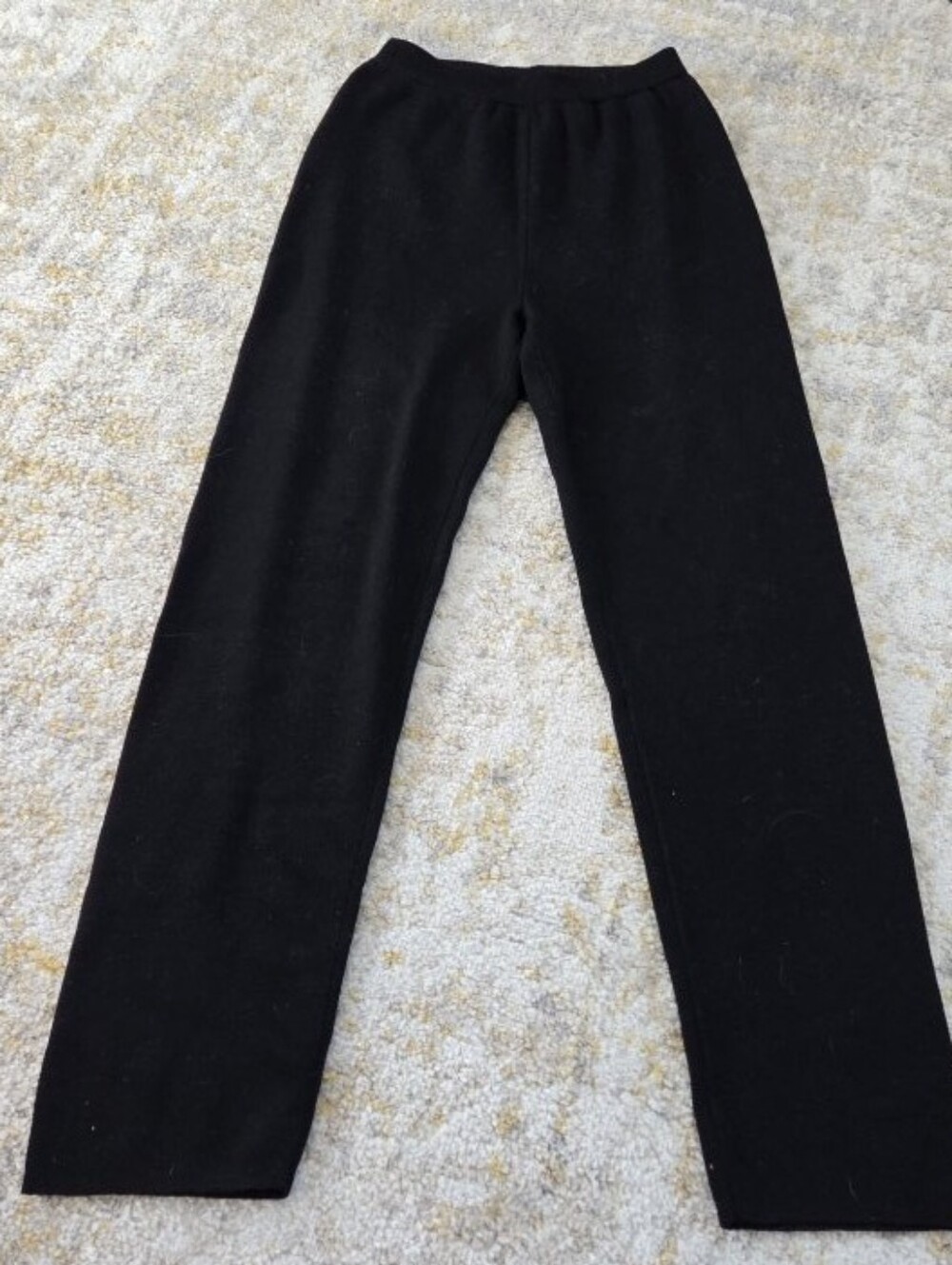 Banana Republic Knit Black Straight Leg 100% Merino Wool - Picture 3 of 6